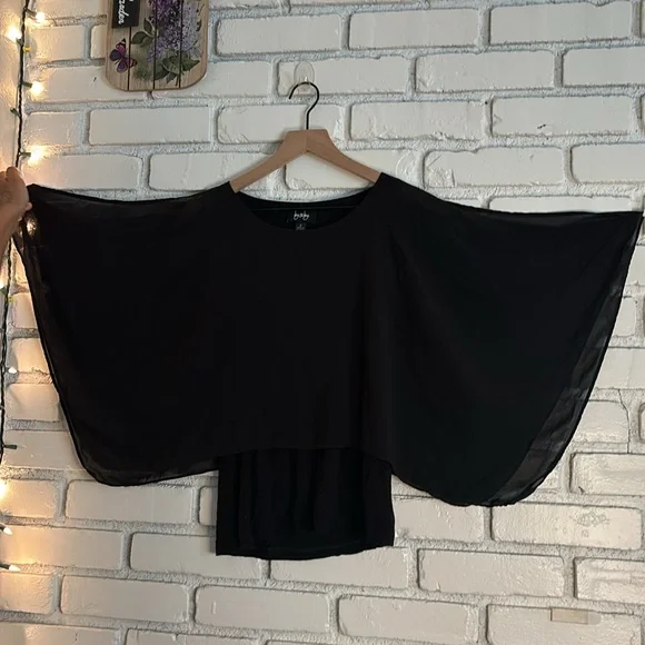 by & by womens flowy mesh blouse - Picture 4 of 4